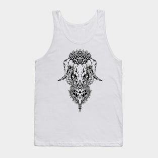 goat skull tattoo with mandalas Tank Top